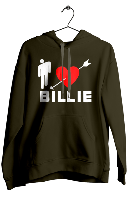 Чоловіче худі з принтом "Біллі Айліш". Біллі айліш, логотип біллі айліш, принт біллі айліш, співачка біллі айліш. 2070702