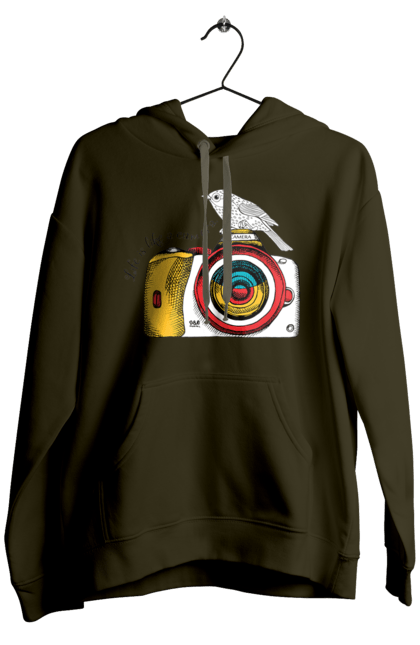 Чоловіче худі з принтом "Фотоапарат І Пташка". Камера, пташка, фотоапарат, фотограф. 2070702