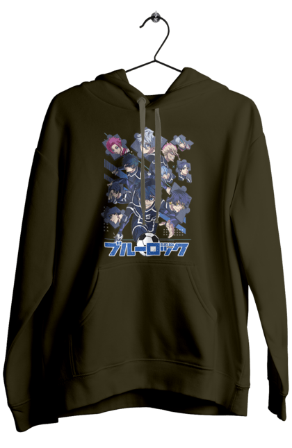 Men's hoodie with prints Blue Lock. Anime, blue lock, blue prison, manga, sport, sports anime. 2070702