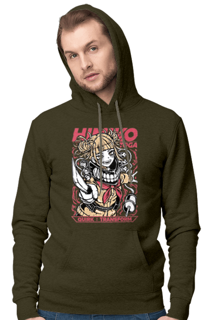 Чоловіче худі з принтом "Моя геройська академія Хіміко Тога". Himiko toga, my hero academia, аніме, відеогра, манга, моя геройська академія, тога, хіміко тога, якудза тога. 2070702