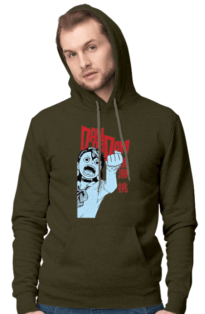 Чоловіче худі з принтом "Дандадан Момо Аясе". Dandadan, momo ayase, okarun, аніме, аясе, дандадан, манга, момо, момо аясе. 2070702