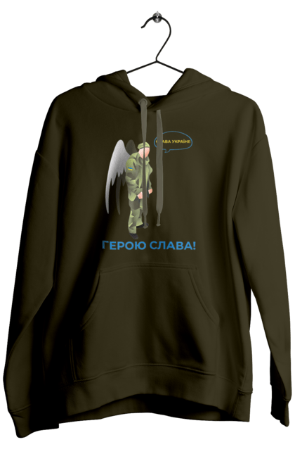 Men`s hoodie with prints Hero Glory. Glory to heroes, glory to ukraine, memory. 2070702