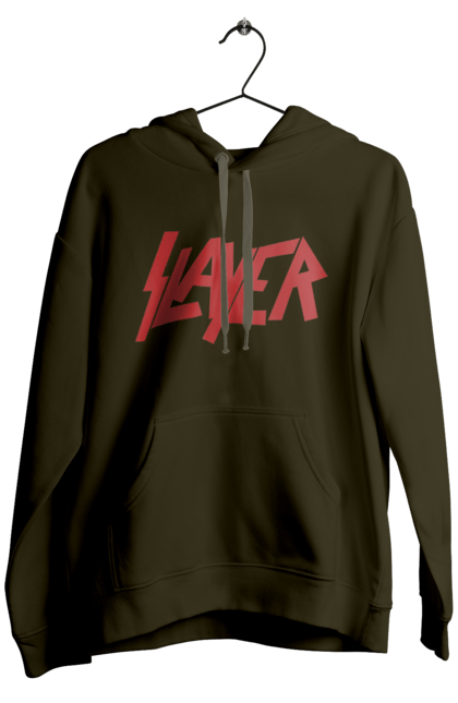 Чоловіче худі з принтом "Slayer". Slayer, грув метал, група, метал група, музика, ню метал, спід метал, треш метал, череп. 2070702