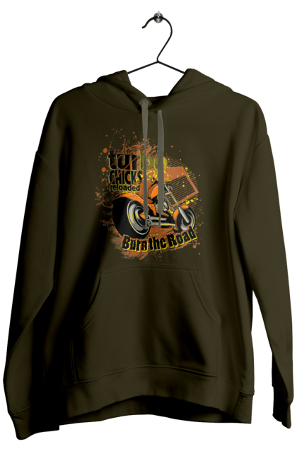 Чоловіче худі з принтом "Мопед Турбо". Їзда, мопед, швидкість. 2070702