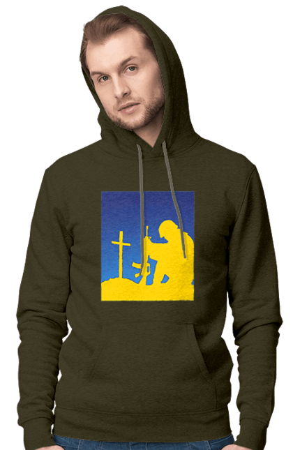 Men`s hoodie with prints Patriot. Freedom, patriot, patriotism, ukraine, ukrainian, victory. 2070702