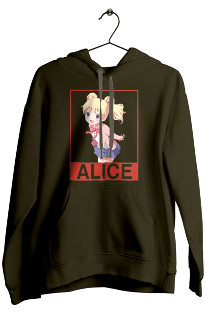 Men's hoodie with prints Kiniro Mosaic Alice Cartelet. Alice, alice cartelet, anime, gold mosaic, kiniro mosaic, kinmoza, manga. 2070702