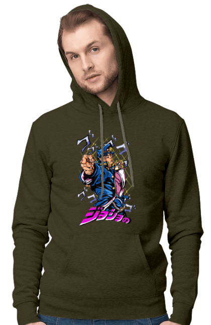 Чоловіче худі з принтом "ДжоДжо Джотаро". Jojo, jojo’s bizarre adventure, jotaro, jotaro kujo, аніме, джотаро, джотаро куджо, манга, неймовірні пригоди джоджо. 2070702