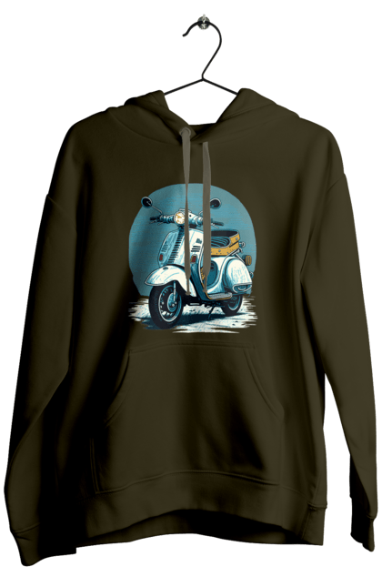 Чоловіче худі з принтом "Мопед". Відпочинок, літо, мопед, скутер, швидкість. 2070702