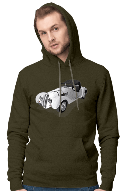 Men`s hoodie with prints Car. Auto, car, classic, old, old machine. 2070702