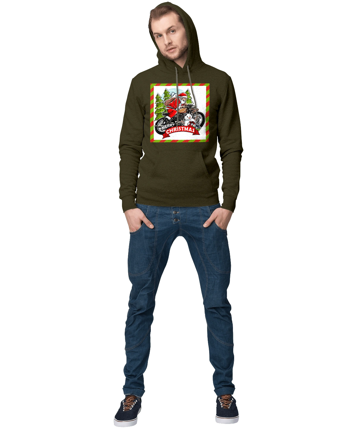 Santa on a motorcycle