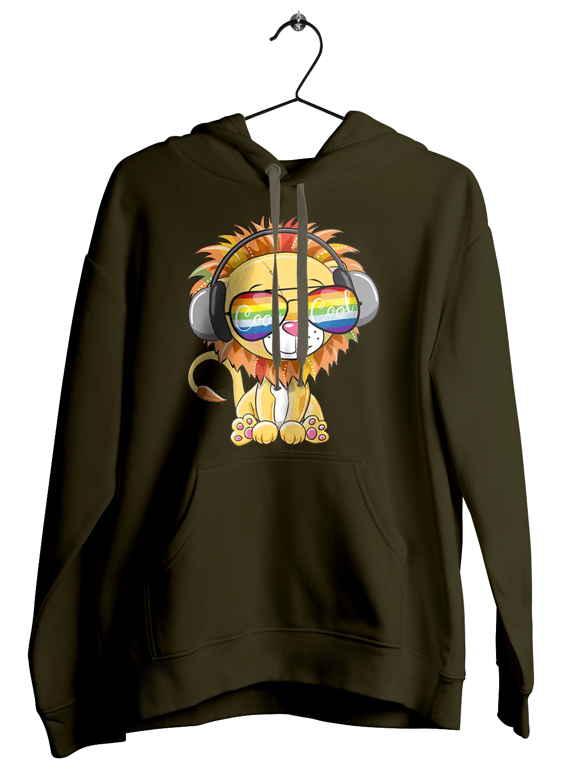 Lion In Glasses And Headphones