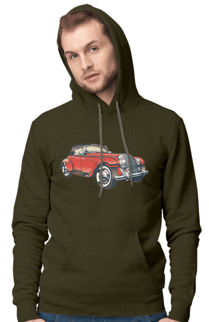 Men`s hoodie with prints Car Rarity. Car, retro. 2070702