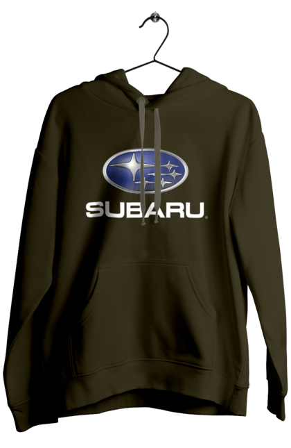Мужское худи с принтом Subaru. Авто, логотип, машина, субару. 2070702
