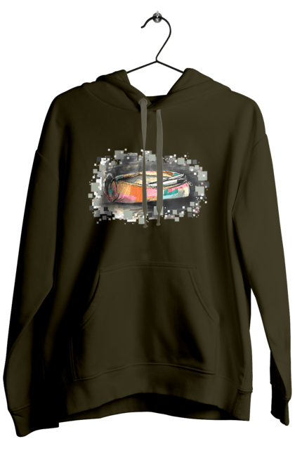 Men`s hoodie with prints Pencil case Author's drawing. Exclusive, free hand, pen, pencil, pencil case, picture, school, stationery. 2070702