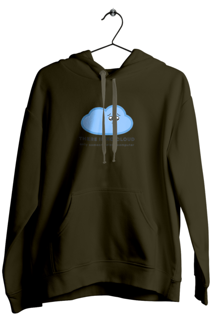 Чоловіче худі з принтом "There is no cloud програмістам, девопсам". Computer, devops, ios, it, programmer, ай ті, айтішник, девопс, програміст, розробник, сховище, хмара, чоловікові, ютер. 2070702