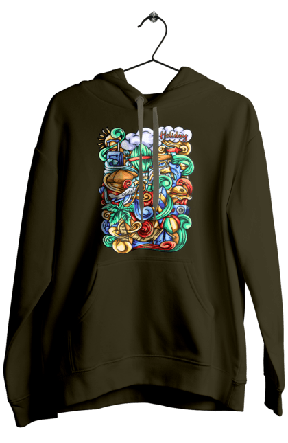 Чоловіче худі з принтом "Канікули відпочинок арт". Відпочинок, канікули, літо, море, пляж, подорож. 2070702