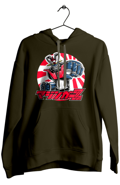 Men's hoodie with prints Mazinger Z Grendizer. Anime, goldorak, goldrake, grendizer, manga, mazinger z, mecha, robots. 2070702