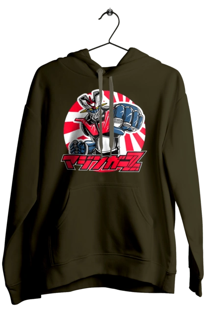 Мужское худи с принтом Mazinger Z Грендайзер. Goldorak, goldrake, grendizer, mazinger z, mecha, аниме, грендайзер, манга, меха, роботы. 2070702