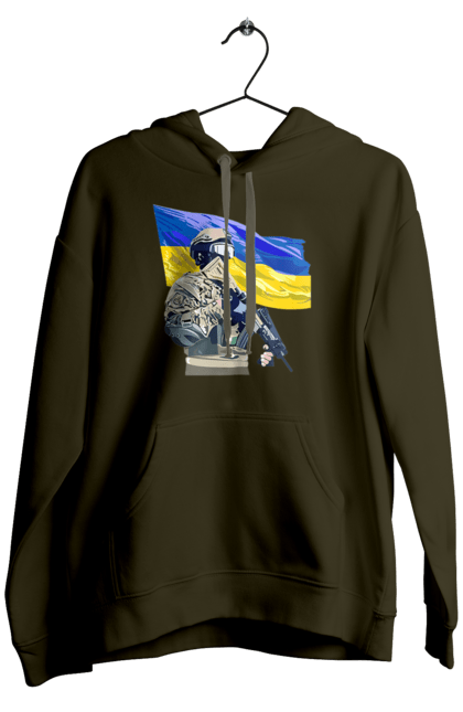 Men`s hoodie with prints Armed Forces | Flag 2070702