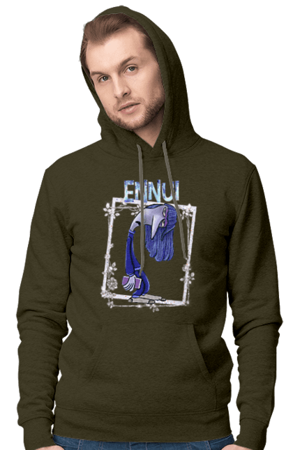 Men's hoodie with prints Inside Out Ennui. Cartoon, emotions, ennui, inside out, pixar. 2070702