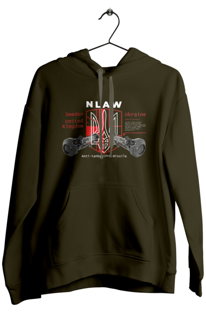 Чоловіче худі з принтом "NLAW". Caesar, himars, nlaw, patriot, weapon, zaluzhny. 2070702