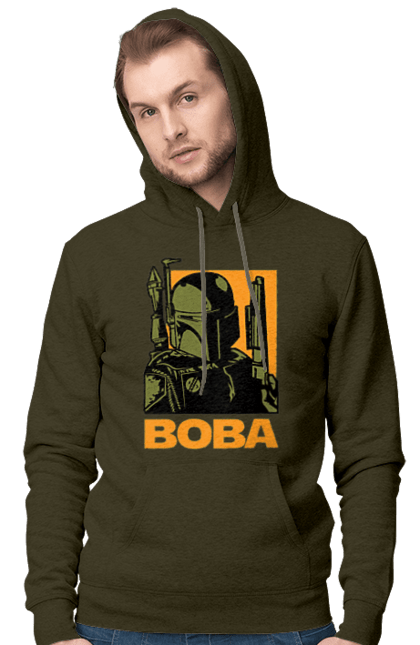 Чоловіче худі з принтом "Боба Фетт". Boba fett, боба фетт, зоряні війни, клон, мисливець за головами. 2070702