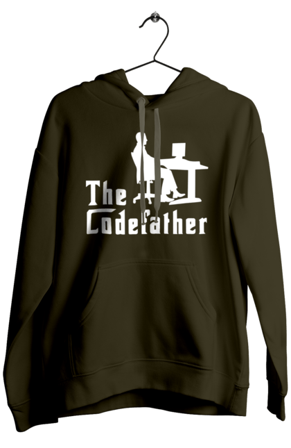 Чоловіче худі з принтом "Батько коду". Айті, айтішник, батько коду, для айтішника, для програміста, подарунок айтішнику, подарунок програмісту, програміст, розробник. 2070702