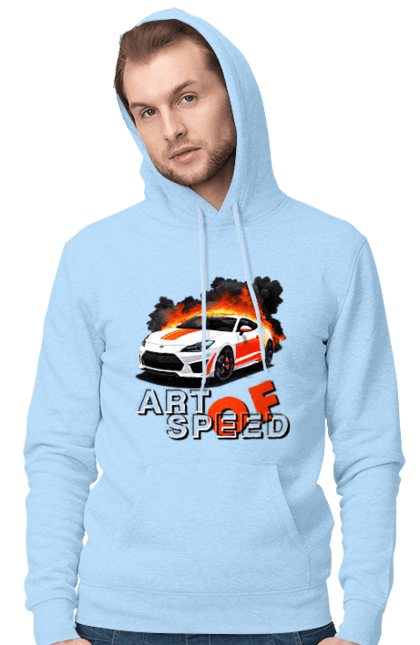 Men`s hoodie with prints Speed. Auto, automobile, car, race, speed. 2070702