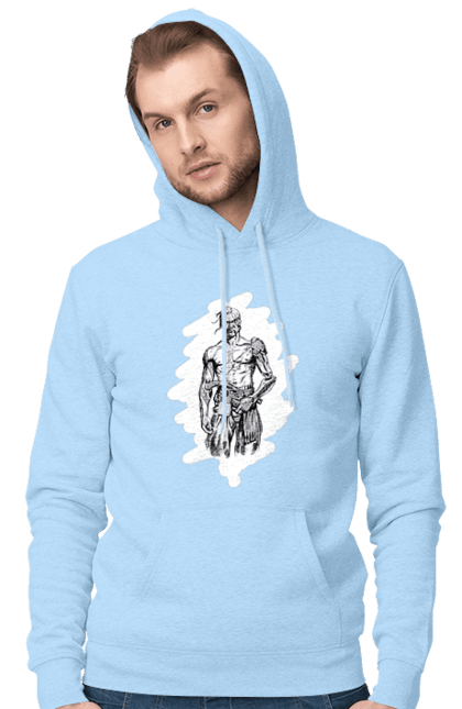 Men`s hoodie with prints Cyborgs of ukraine. Cossack, cyborg, forelock, patriot, pistol, ukrainian, vusa, zbroya. 2070702