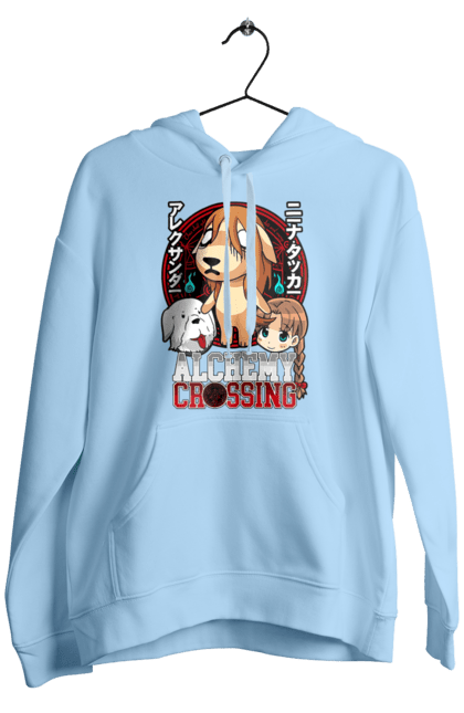 Men's hoodie with prints Fullmetal Alchemist Nina. Adventures, anime, fullmetal alchemist, light novel, manga, nina, steampunk. 2070702