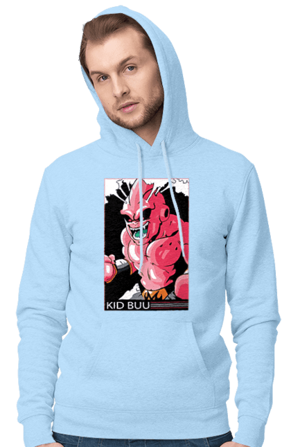 Men's hoodie with prints Dragon Ball Majin Buu. Anime, antagonist, dragon ball, majin buu, manga, tv series. 2070702