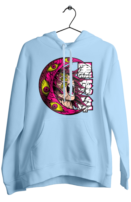 Men's hoodie with prints Demon Slayer Kokushibo. Anime, demon slayer, eternal paradise faith, kimetsu no yaiba, kokushibo, manga, twelve kizuki, upper rank six. 2070702