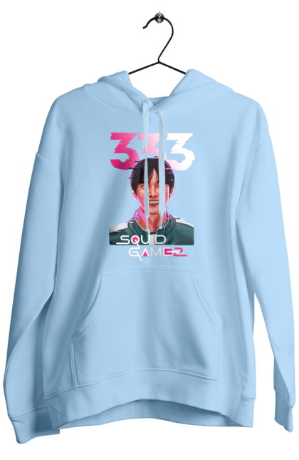 Men`s hoodie with prints Squid Game. 333, lee myung-gi, netflix, player 333, squid game, tv series. 2070702