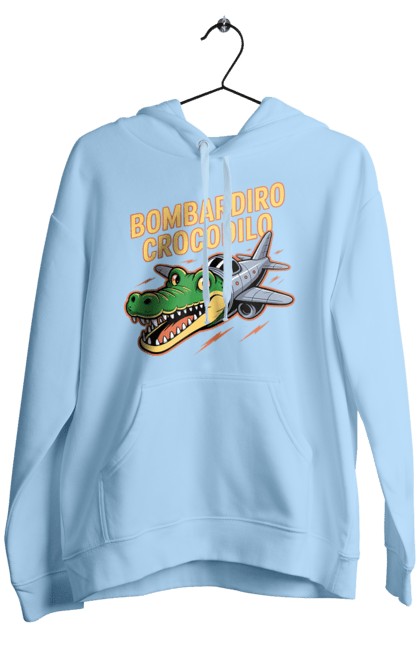 Чоловіче худі з принтом "Bombardino Crocodilo". Bombardino, bombardino crocodilo, crocodilo, бомбардиро крокодило, бомбардіно крокоділо, крокодил, крокодил літак, крокодил мем, мем бомбардине крокодило, меми. 2070702