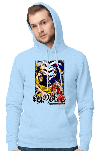 Men's hoodie with prints Record of Ragnarok Buddha vs Zerofuku. Anime, buddha, comics, manga, netflix, record of ragnarok, zerofuku. 2070702