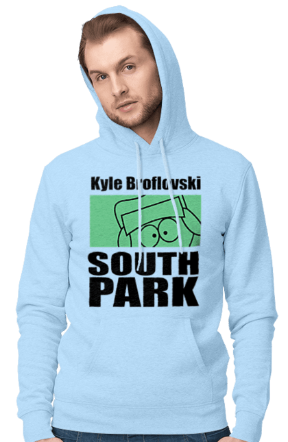 Чоловіче худі з принтом "Південний парк Кайл". Kyle, kyle broflovski, south park, кайл, кайл брофловскі, мультсеріал, південний парк. 2070702