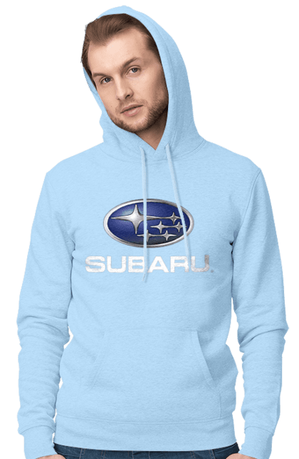 Чоловіче худі з принтом "Subaru". Авто, логотип, субару. 2070702