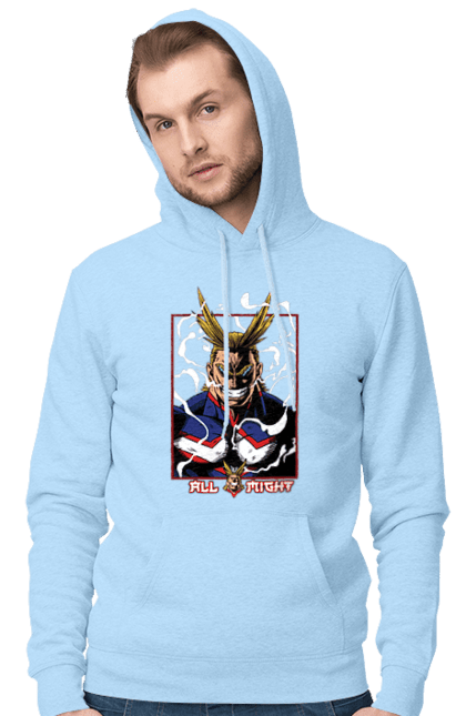 Men's hoodie with prints My hero academy All Might. All might, anime, manga, mga, my hero academy, one for all, yagi toshinori. 2070702