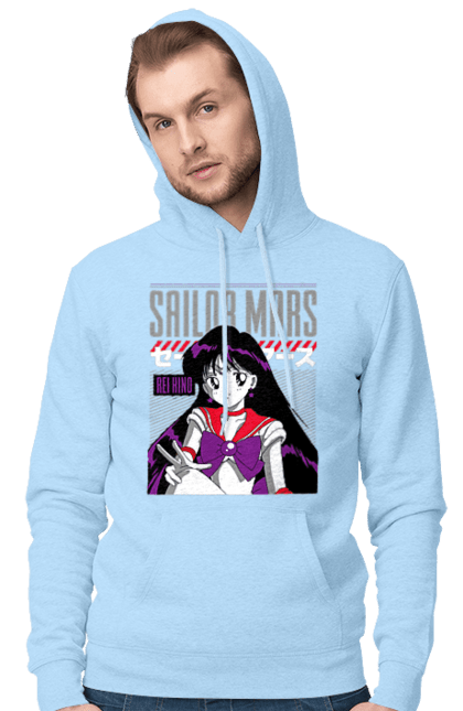 Чоловіче худі з принтом "Сейлор Мун Марс". Rei hino, sailor moon, аніме, драма, махо седьо, рей хіно, сейлор марс, сейлор мун, серіал. 2070702