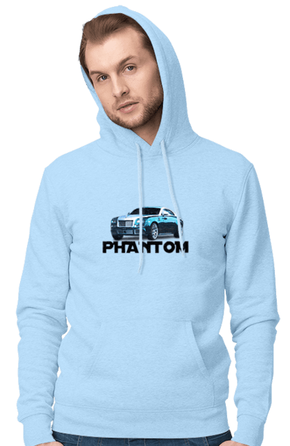 Men`s hoodie with prints Rolls royce. Auto, car, luxury class, phantom, rolls royce, sedan. 2070702
