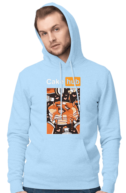 Чоловіче худі з принтом "Кейк Хаб". Брутальна, гумор, кейк хаб, порн хаб, прикол. 2070702