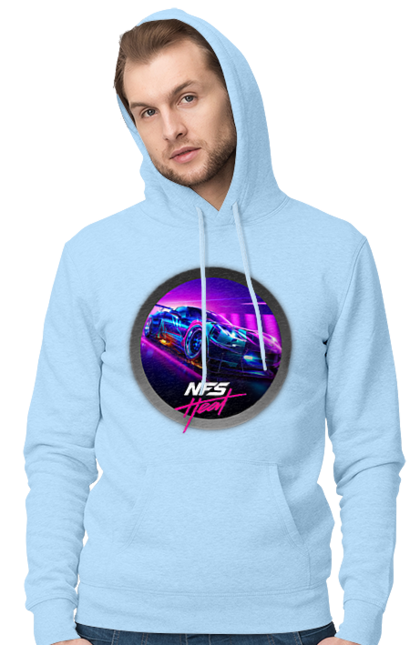 Чоловіче худі з принтом "Need for speed Heat". Heat, need, need for speed, nfs, speed, unbound, нид, нфс, спид, фор. PrintMarket - інтернет-магазин одягу та аксесуарів з принтами плюс конструктор принтів - створи свій унікальний дизайн