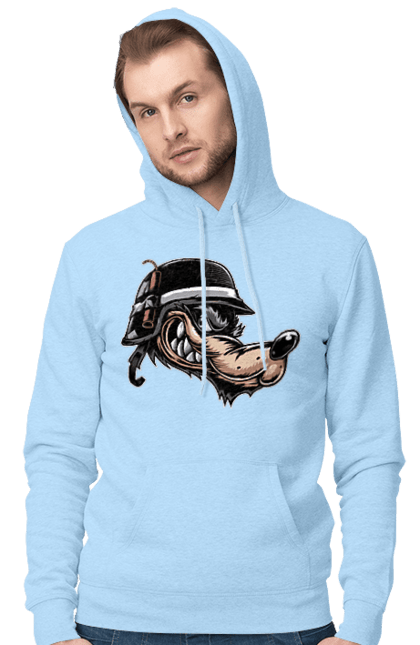 Чоловіче худі з принтом "Вовк Байкер". Байк, байкер, вовк, волчара, захоплення, змагання, зуби, каска, мото, мотор, мотоцикл, мотоцикліст, мульт, мультик, мультфільм, мультяшний, ну почекай, посмішка, спорт, стиль, стильний, усмішка, хобі, шолом. 2070702