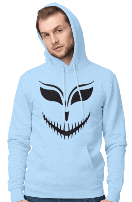 Men's hoodie with prints Halloween pumpkin face. Costume, halloween, holiday, october, october 31, pumpkin, scary, sweets, trick or treat. 2070702