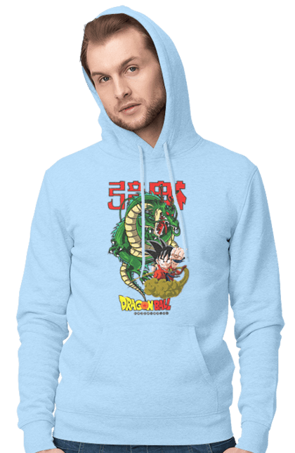 Men's hoodie with prints Dragon Ball Shenron. Anime, dragon ball, manga, shenron, tv series. 2070702