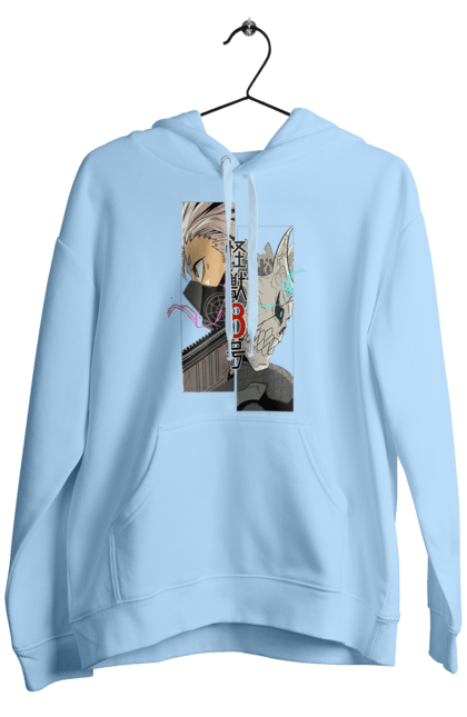 Men's hoodie with prints Kaiju № 8 Gen Narumi. Anime, gen narumi, kaiju, kaiju 8, kaiju № 8, manga. 2070702