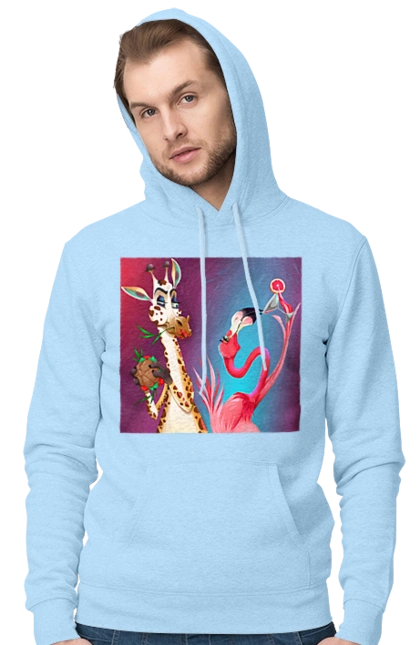 Giraffe And Flamingo At The Party