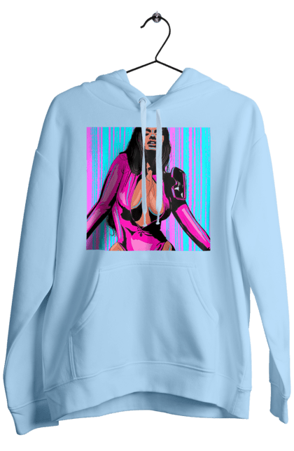 Чоловіче худі з принтом "Дівчина З Глибоким Декольте". Гола, дівчина, сиськи. 2070702