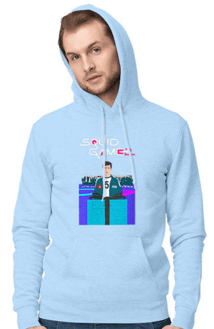 Men`s hoodie with prints Squid Game Seong Gi hun. 456, netflix, player 456, seong gi hun, seong gi-hun, squid game, tv series. 2070702