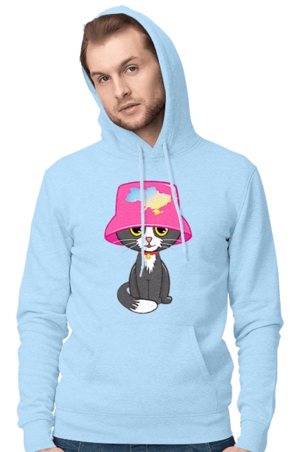 Cat with a map of Ukraine